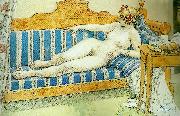 Carl Larsson liggande modell Spain oil painting artist